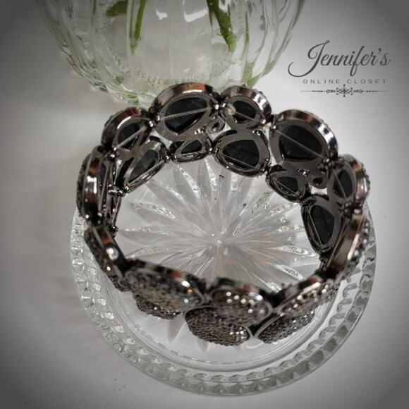 3/$25 New York & Company Charcoal Bronze Stretch Bracelet - Picture 3 of 10